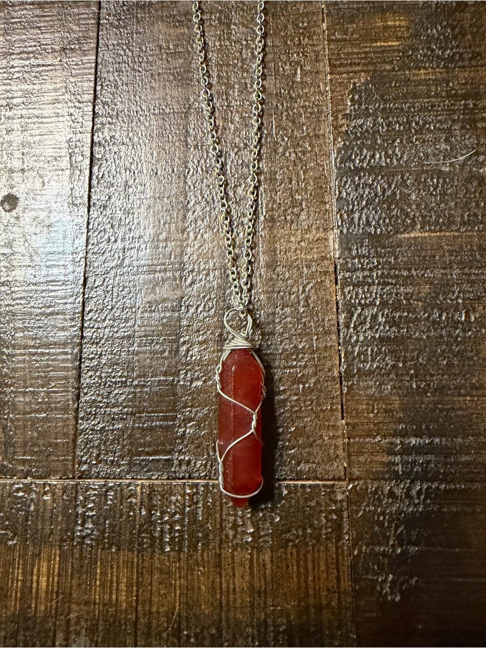 Handcrafted Red Crystal Pendant Necklace - Women Jewelry